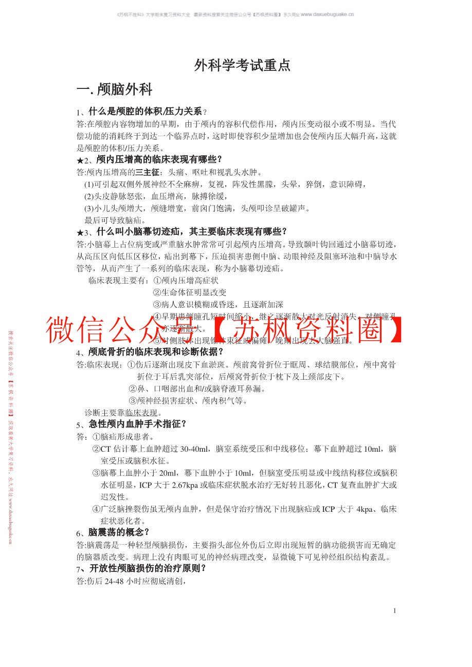 外科学分论